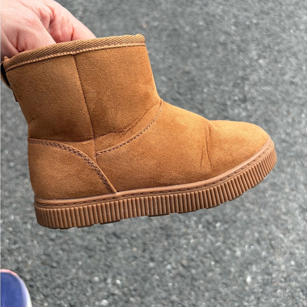 Cat & Jack Kids Tan Suede-Look Winter Boots
